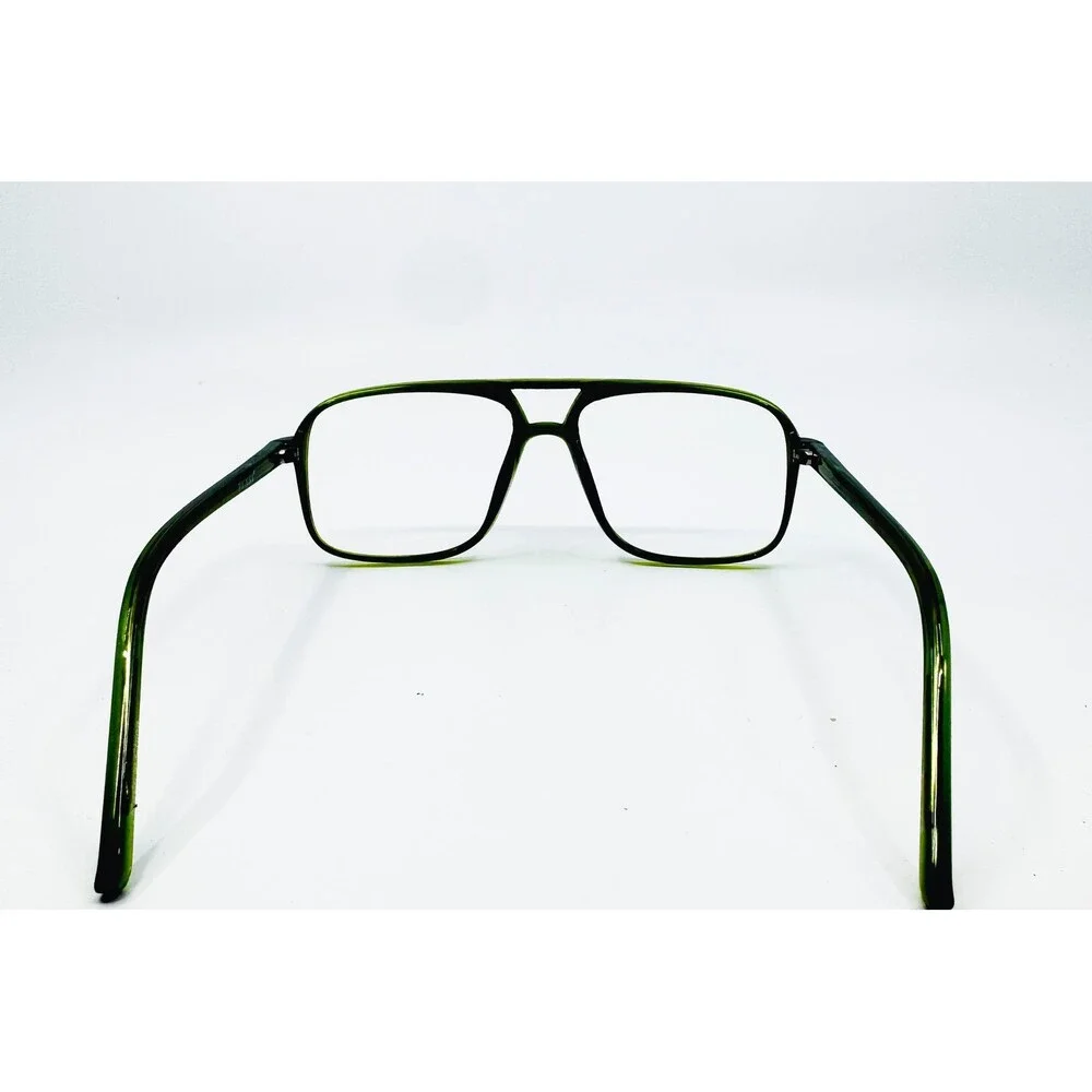 Zenni Eyeglass Frames Mens Green Aviator Square 54-18-140